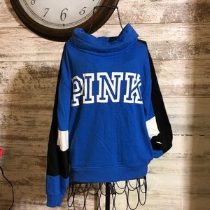 Victoria’s Secret pink cowl neck hoodie blue and black small pink sweats…​